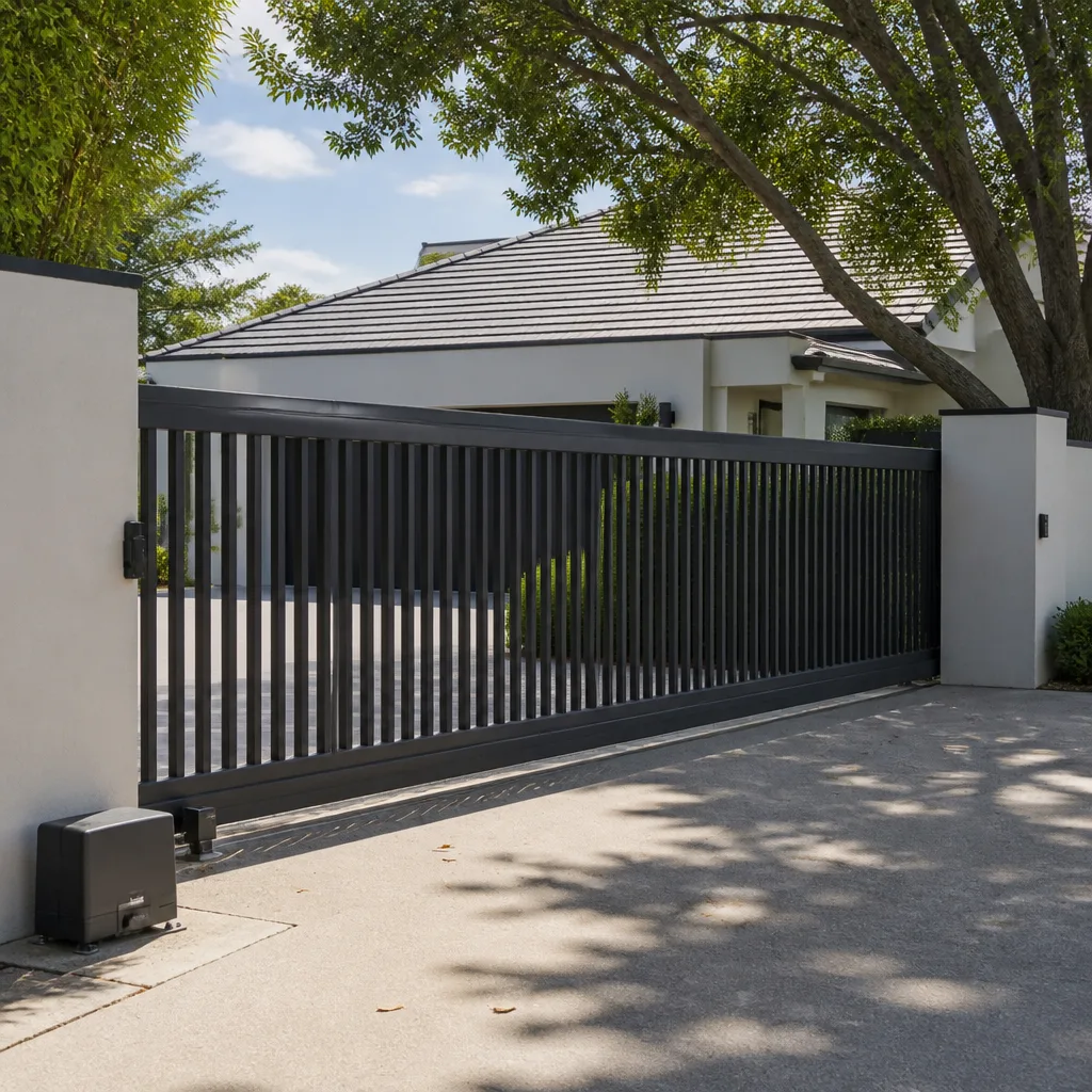 Sliding driveway gates